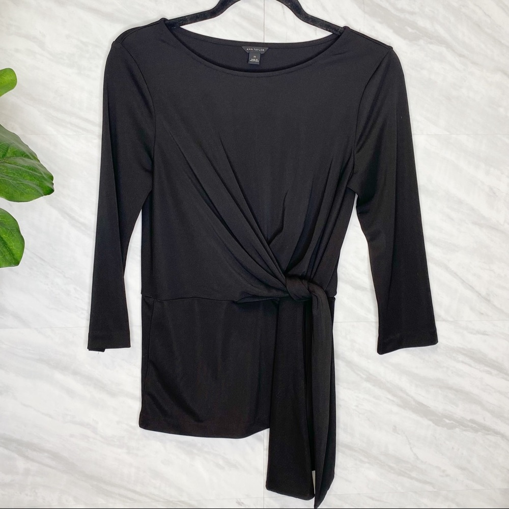 Ann Taylor Black Blouse XS